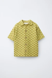 CHECKERBOARD CROCHET SHIRT