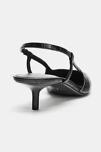 CHAUSSURES À TALONS OUVERTES L'ARRIÈRE AVEC RELIEF