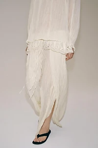 ZW COLLECTION EMBROIDERED CRINKLE BLOUSE