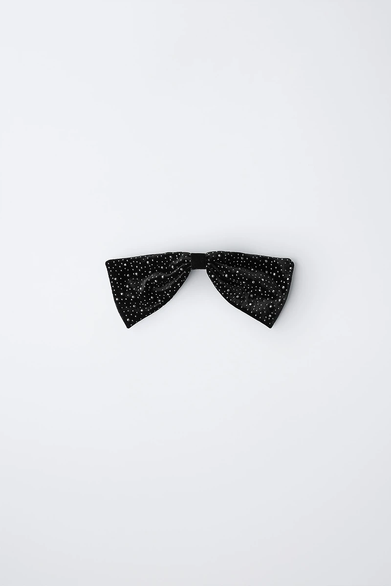 RHINESTONE BOW HAIR CLIP
