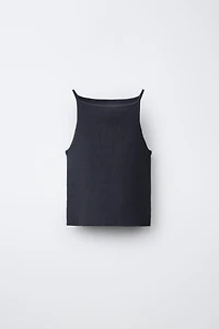 RIBBED KNIT TOP