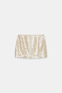 BEADED MINI SKIRT