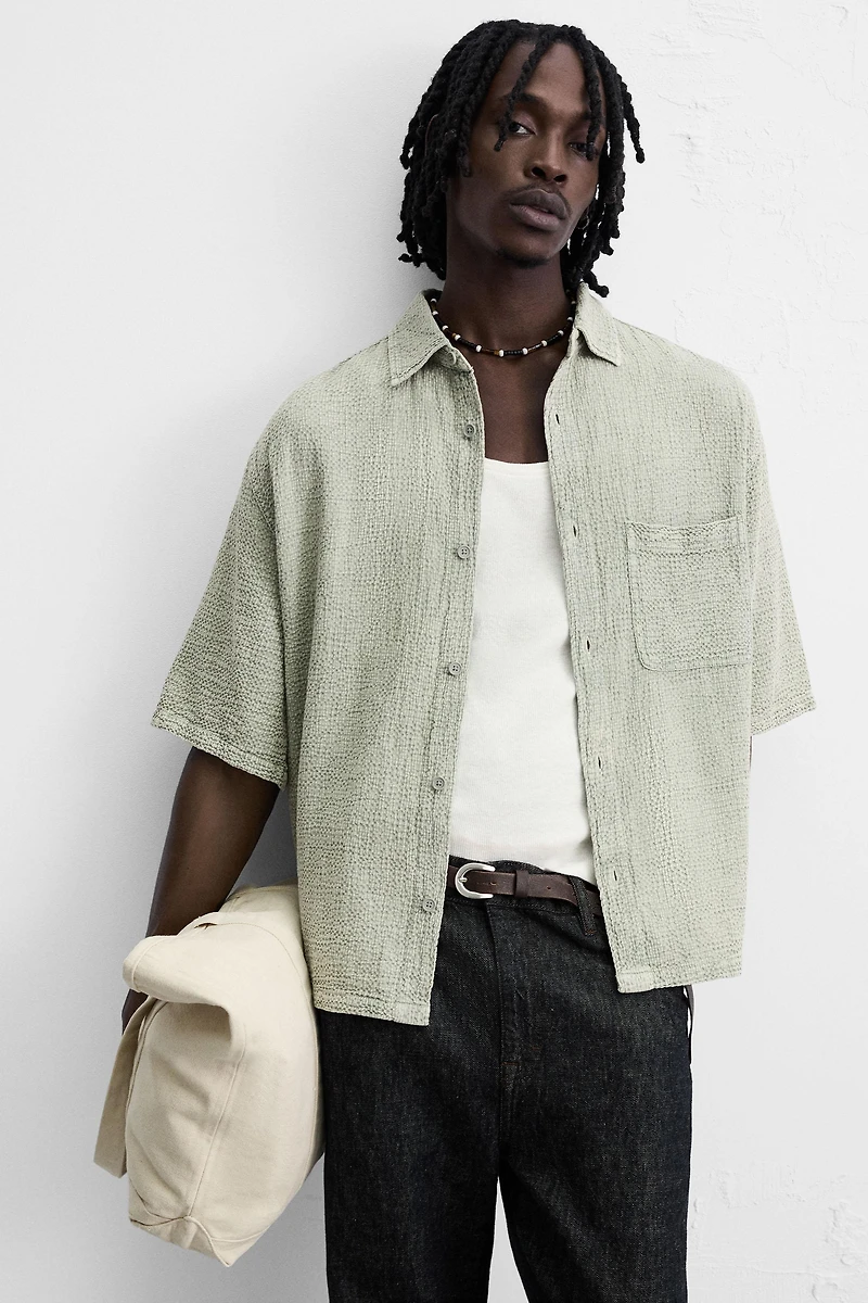 WASHED TEXTURE SHIRT