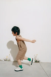 TEXTURED WEAVE SHORT JUMPSUIT