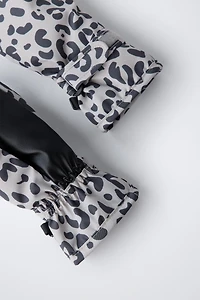 MOUFLES EN NYLON ANIMAL PRINT COUPE-VENT