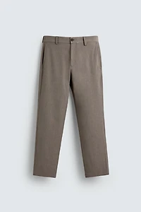 TEXTURED STRETCH PANTS