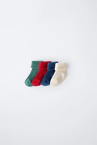 FOUR-PACK OF SOCKS VARIOUS COLORS