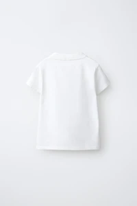 T-SHIRT À COL MAO ET BRANDEBOURGS