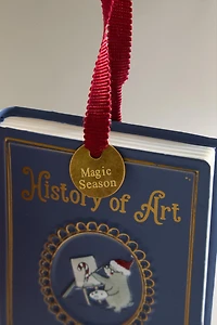 SET OF IRON BOOK CHRISTMAS TREE ORNAMENTS (SET OF 3)