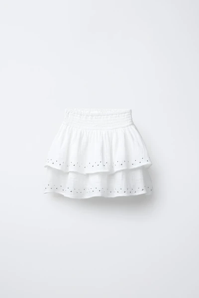 RUFFLE STUD SKORT