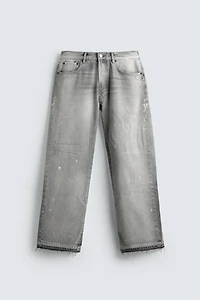 RELAXED FIT SPLATTER JEANS