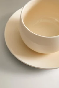 PLAIN STONEWARE TEACUP