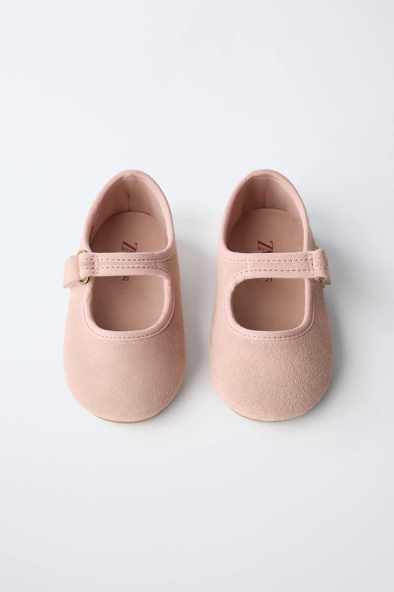 BAREFOOT LEATHER BALLET FLATS