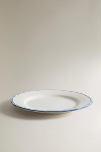 WAVY EARTHENWARE DINNER PLATE