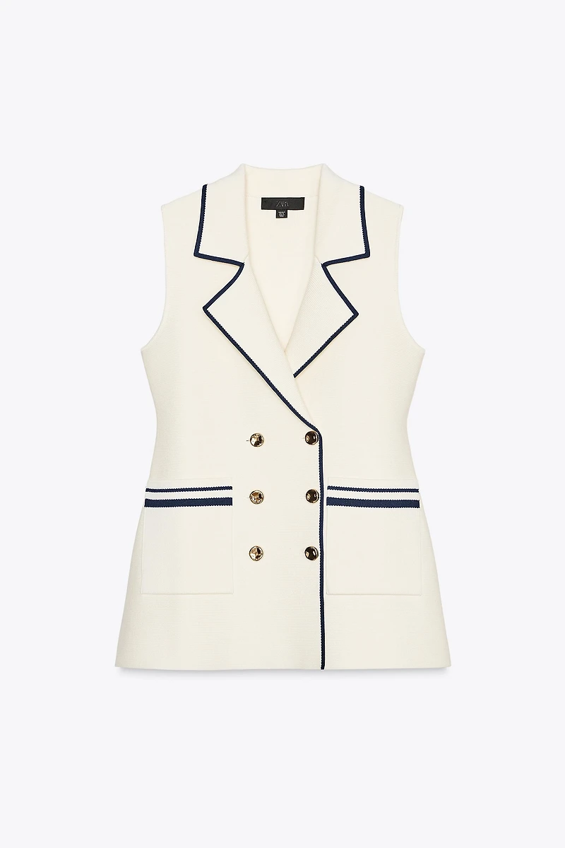 TRIM KNIT VEST