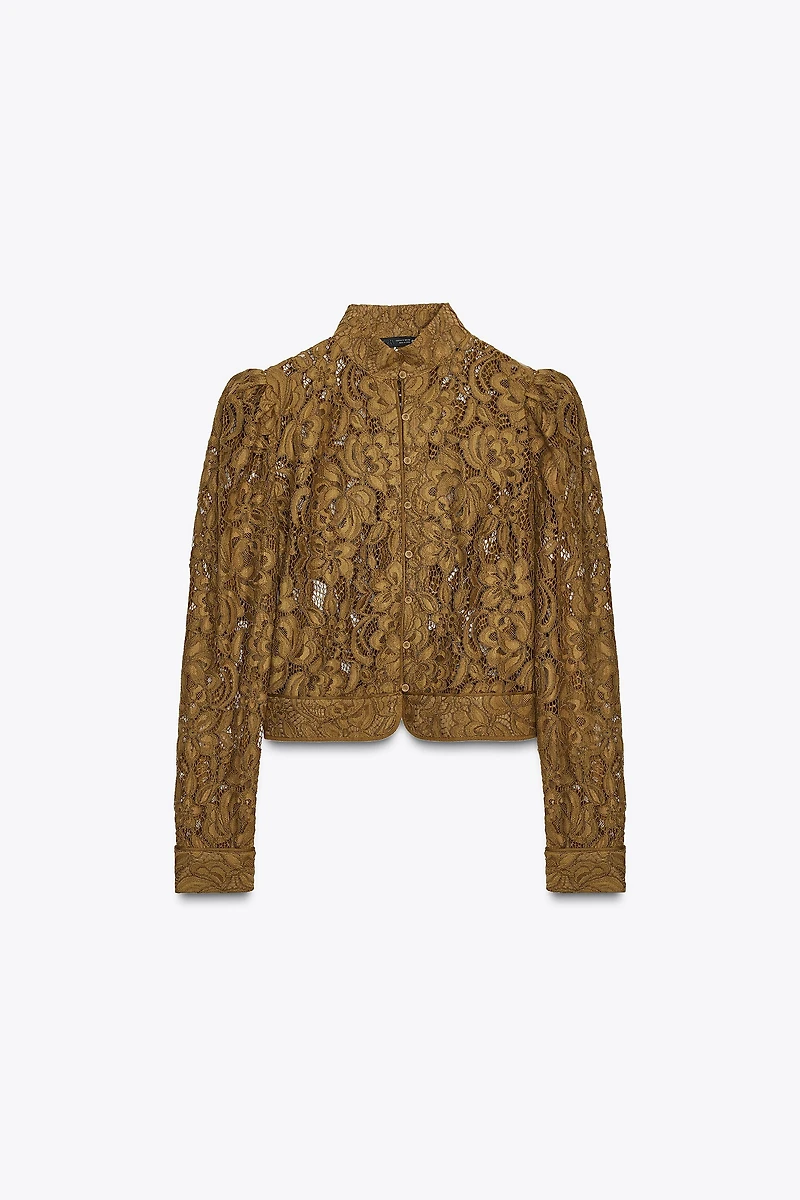 ZW COLLECTION LACE JACKET WITH BALLOON SLEEVES