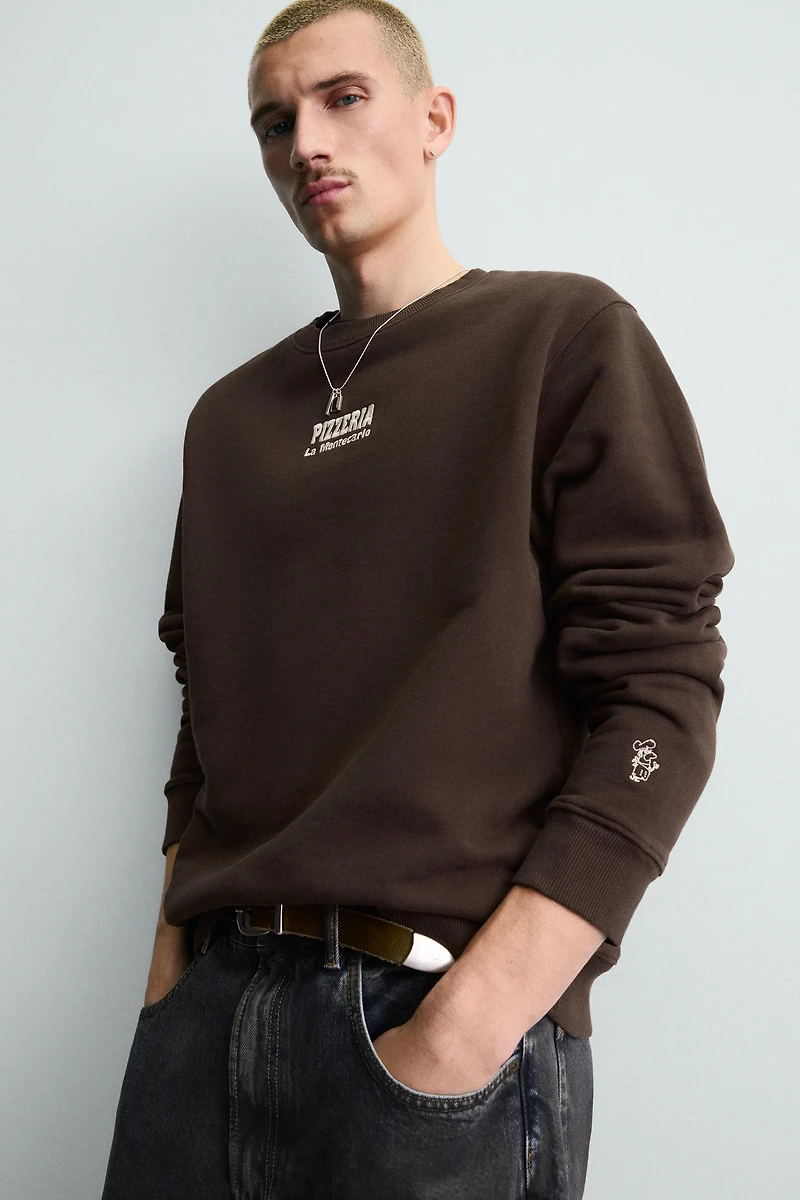 SWEAT IMPRIMÉ PIZZERIA LA MONTECARLO