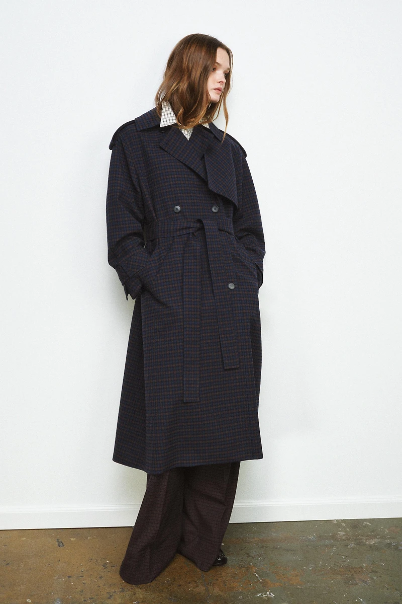 PLAID TRENCH COAT ZW COLLECTION LIMITED EDITION