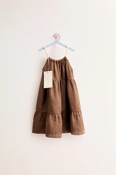 ZARA TIMELESS - 100% LINEN PANEL DRESS
