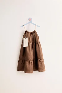 ZARA TIMELESS - 100% LINEN PANEL DRESS