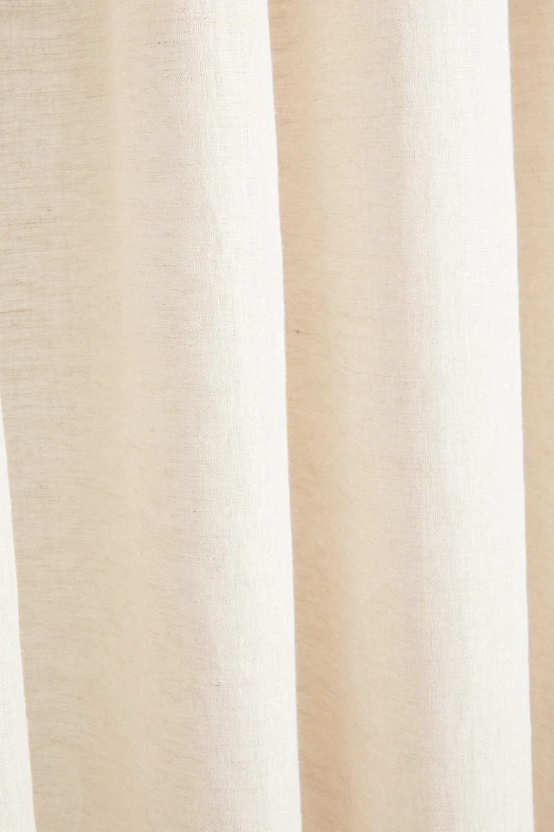 MEDIUM OPACITY DOUBLE-WIDE LINEN CURTAIN