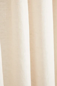 MEDIUM OPACITY DOUBLE-WIDE LINEN CURTAIN