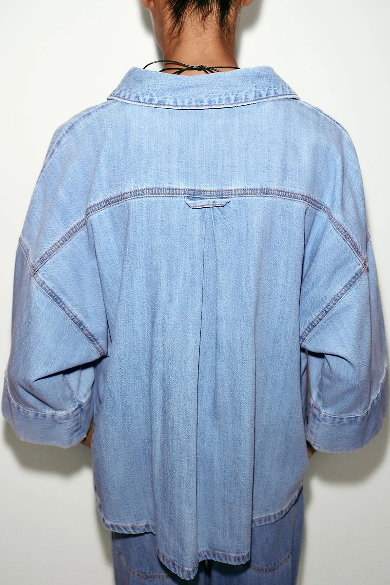 Z1975 WIDE SLEEVE DENIM SHIRT