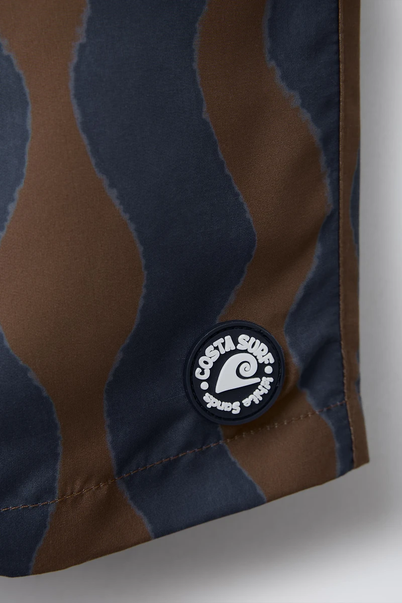 6-14 YEARS/ WAVE PRINT SWIM SHORTS