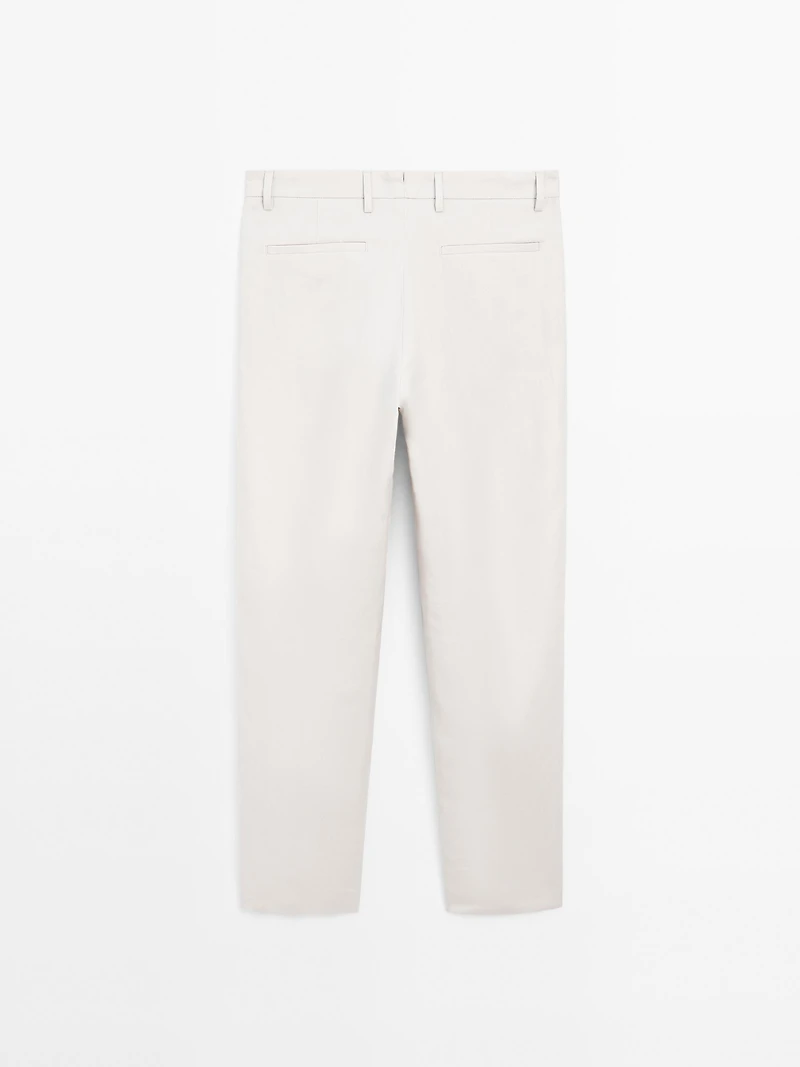 100% linen suit trousers