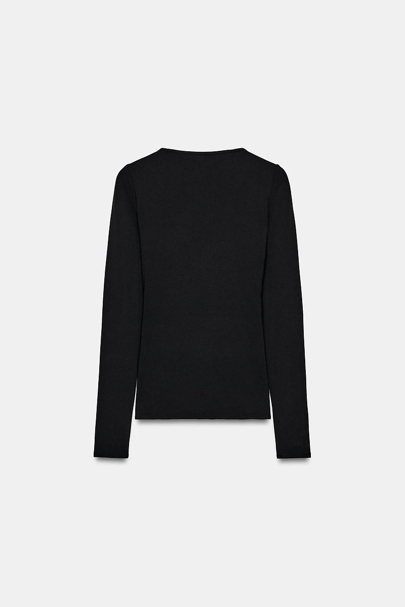 TOP DRAPÉ EN POLYAMIDE