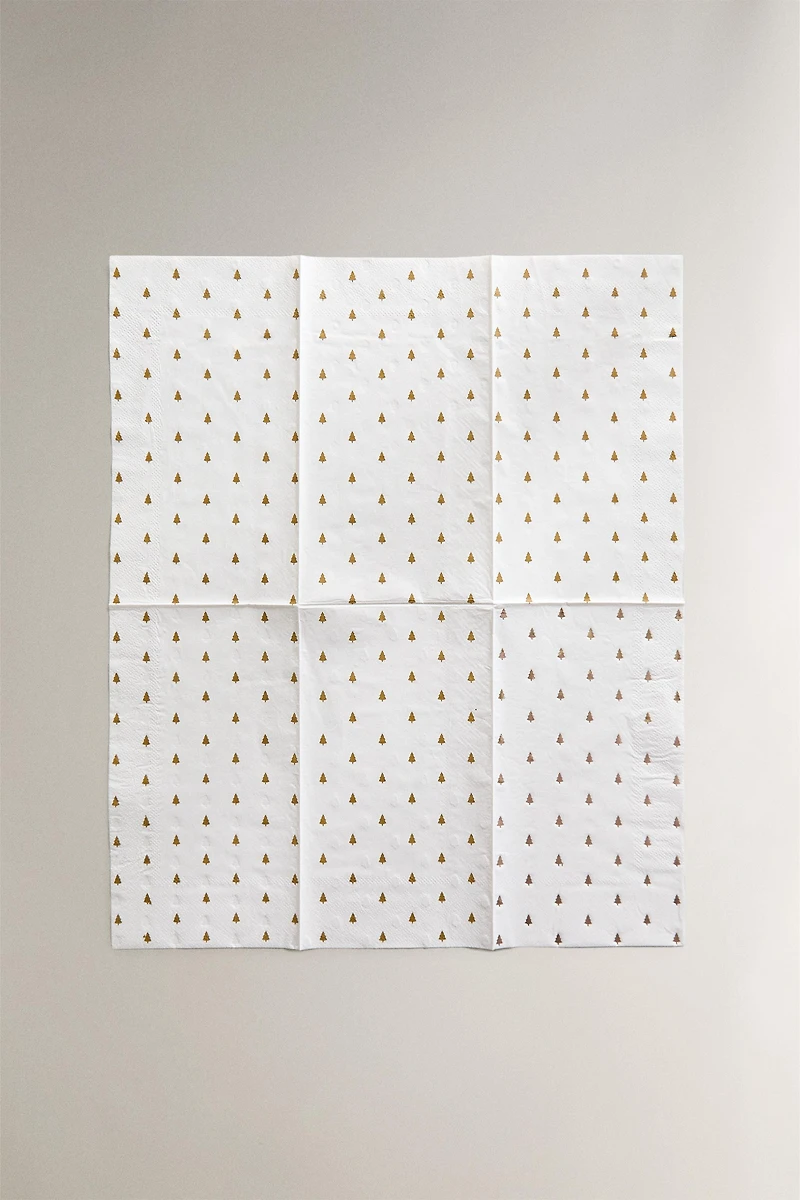 SET OF PAPER NAPKINS WITH SHINY CHRISTMAS MOTIFS (SET OF 30)