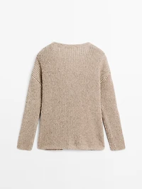 Flecked knit cardigan
