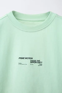 SPORTY TEXT LABEL T-SHIRT
