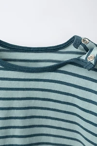 STRIPED LABEL T-SHIRT