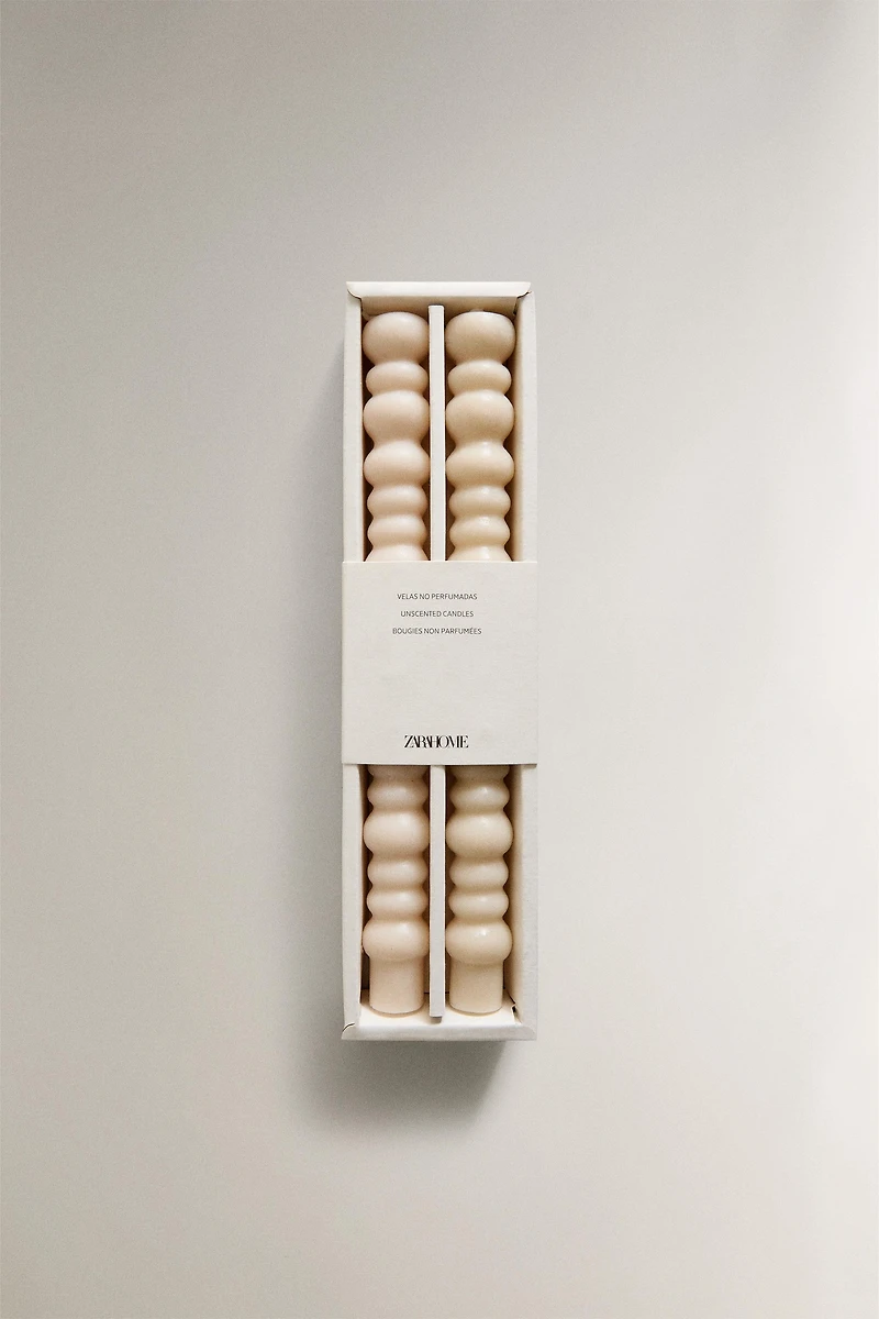 PACK OF WAVY DECORATIVE CANDLES (PACK 2)