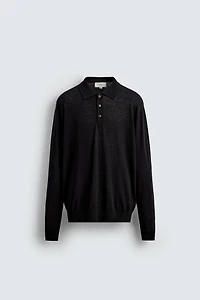 POLO EN MAILLE DE COTON ET LAINE