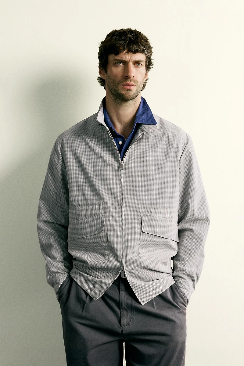 REGULAR FIT CHECKERED JACKET