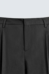 PLEATED SUIT PANTS