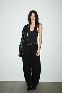 SEAMLESS HALTER BODYSUIT