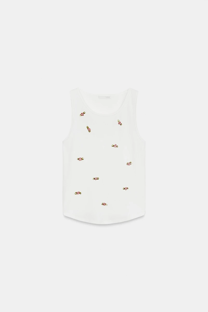 FLORAL SLEEVELESS TOP