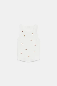 FLORAL SLEEVELESS TOP