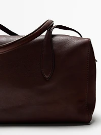 Nappa leather satchel bag