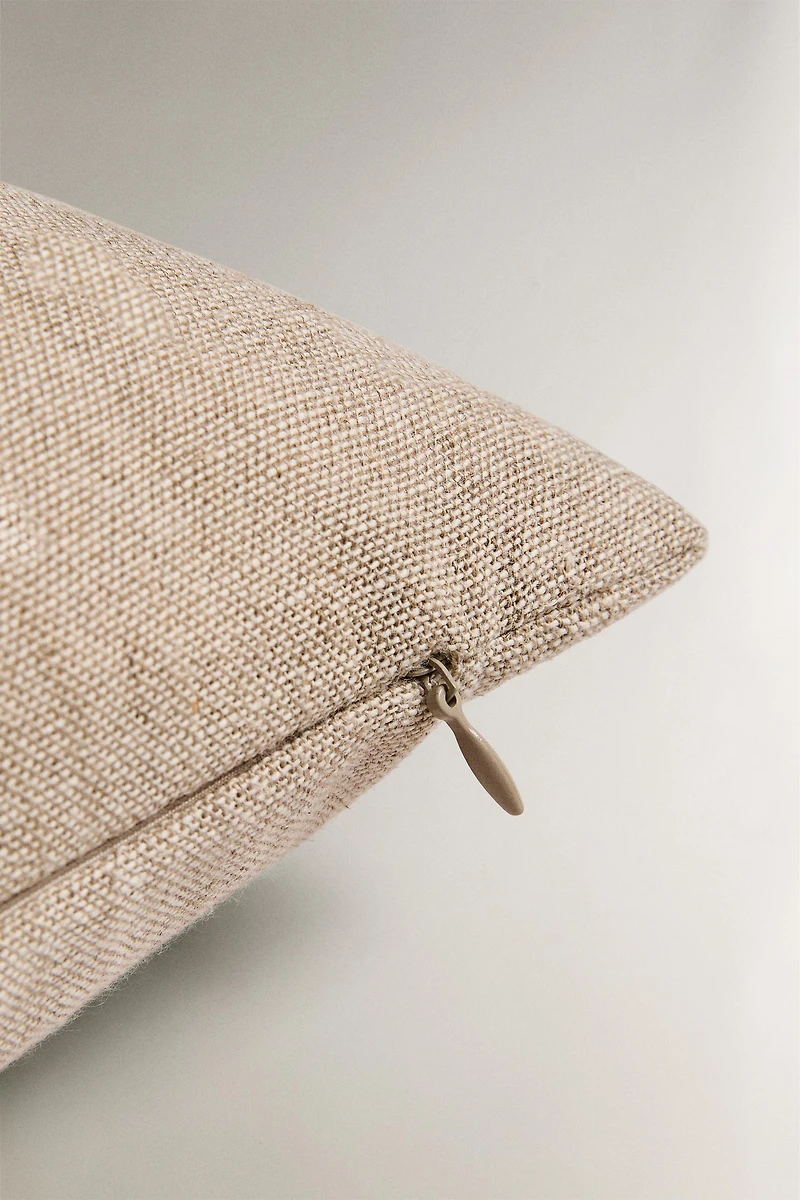 FLORAL LINEN THROW PILLOW COVER