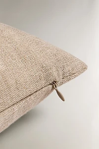 FLORAL LINEN THROW PILLOW COVER