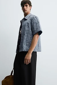 CHEMISE EFFET FROISSÉ FERMETURE ÉCLAIR