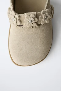 SABOTS EN CUIR AVEC FLEURS