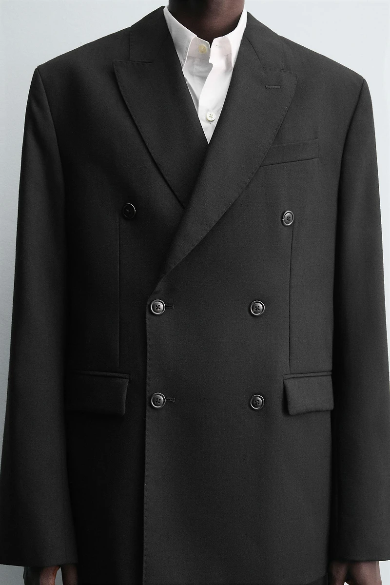 BLAZER CROISÉ COSTUME 100 % LAINE