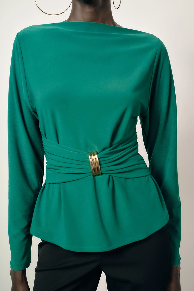 DRAPED WAIST TOP