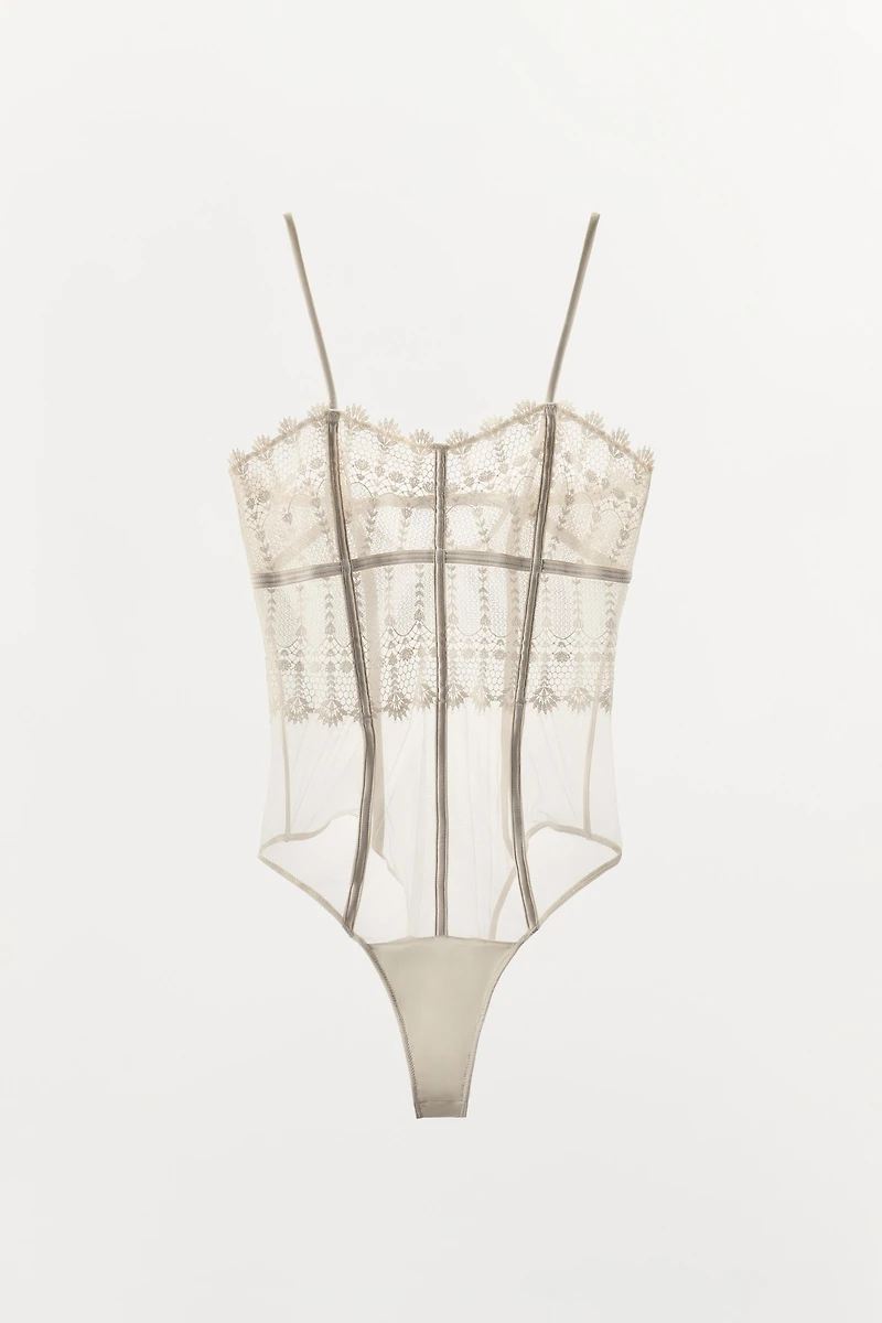 STRAPPY GUIPURE BODYSUIT