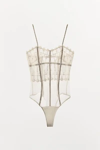 STRAPPY GUIPURE BODYSUIT